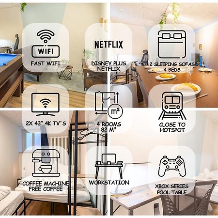 Pool Table Heaven, Workstation, 4K Tv, Netflix Apartment Leipzig Exterior foto